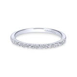 Gabriel & Co. 14k White Gold Contemporary Diamond Wedding Band