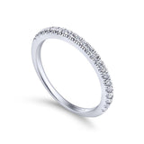 Gabriel & Co. 14k White Gold Contemporary Anniversary Wedding Band