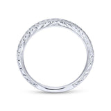 Gabriel & Co. 14k White Gold Victorian Eternity Wedding Band