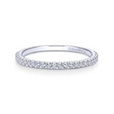 Gabriel & Co. 14k White Gold Contemporary Anniversary Wedding Band