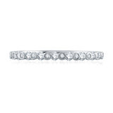 A. Jaffe Alternating Bezel Set Half Circle Stackable Band