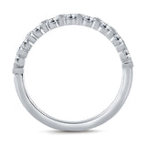 A. Jaffe Alternating Bezel Set Half Circle Stackable Band