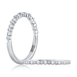A. Jaffe Alternating Bezel Set Half Circle Stackable Band