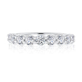 A. Jaffe Double Prong Halfway Round Diamond Wedding Band