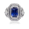 Christopher Designs Emerald Sapphire and Diamond Fashion Ring