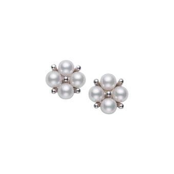 Mikimoto Akoya Cultured Pearl Earrings in White Gold
