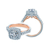 Verragio 14k Two Tone Gold Classic 0.60ct Diamond Semi Mount Engagement Ring