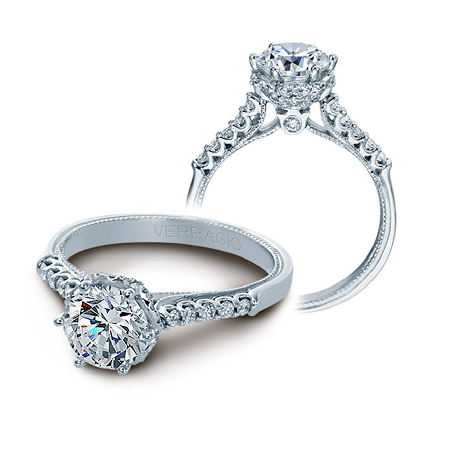 Verragio 14k White Gold 0.30ct Diamond Semi Mount Engagement Ring