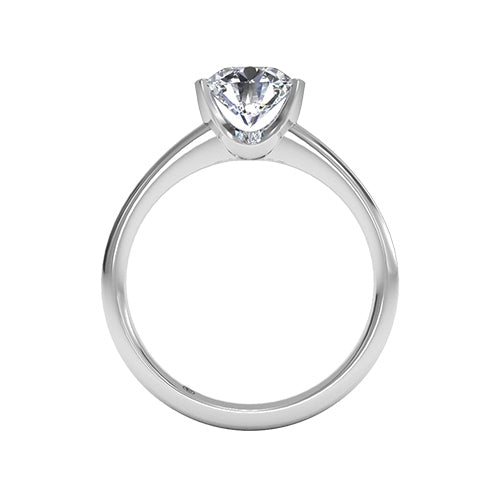 Ritani Solitaire Semi-Bezel-Set Diamond Engagement Ring