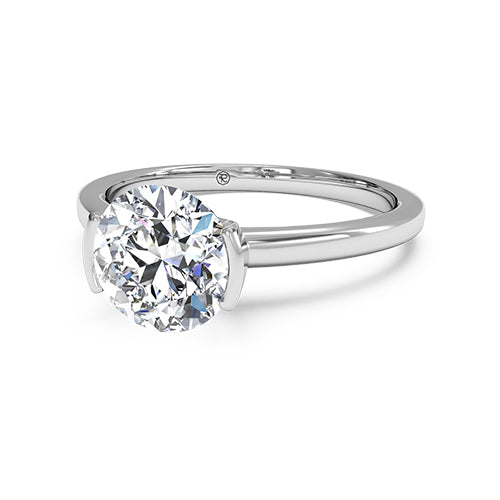 Ritani Solitaire Semi-Bezel-Set Diamond Engagement Ring