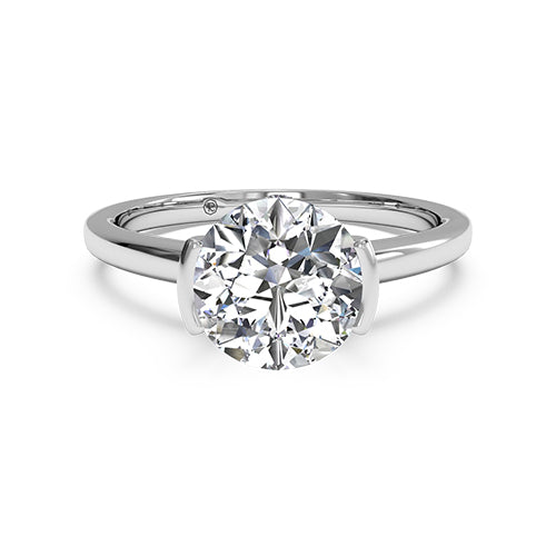 Ritani Solitaire Semi-Bezel-Set Diamond Engagement Ring