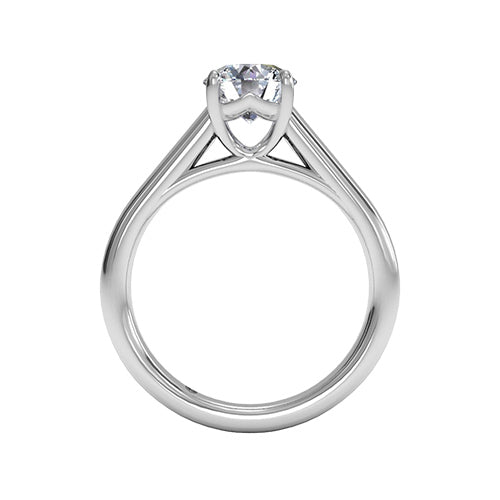 Ritani Solitaire Diamond Tulip Cathedral Engagement Ring