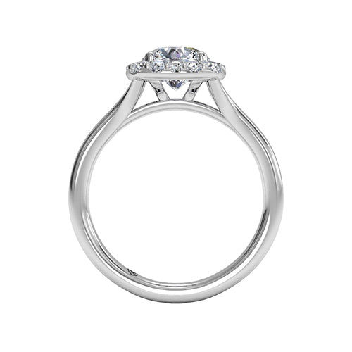 Ritani French-Set Halo Diamond Engagement Ring