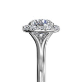 Ritani French-Set Halo Diamond Engagement Ring