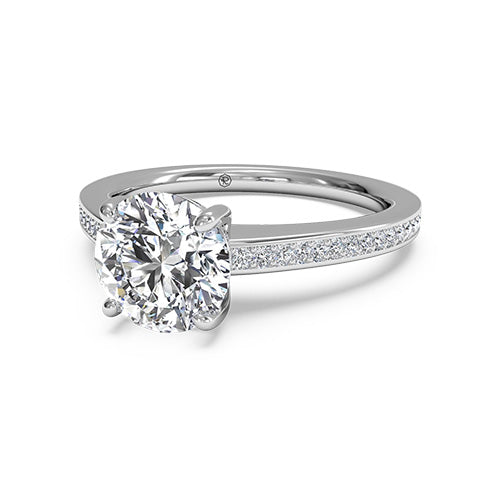 Ritani Diamond Micropave Band Engagement Ring