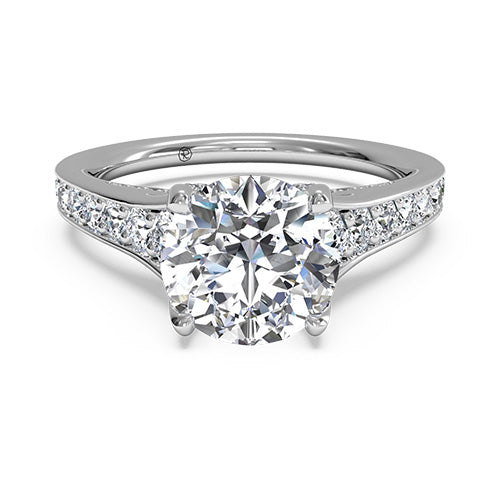 Ritani Tapered Pave Diamond Band Engagement Ring