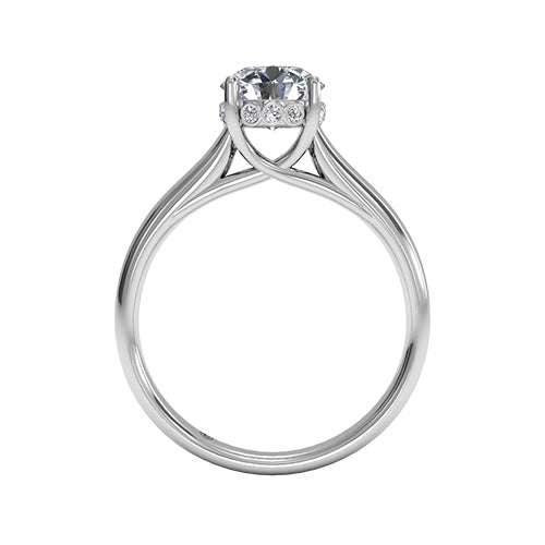 Ritani Solitaire Diamond Engagement Ring with Surprise Diamonds