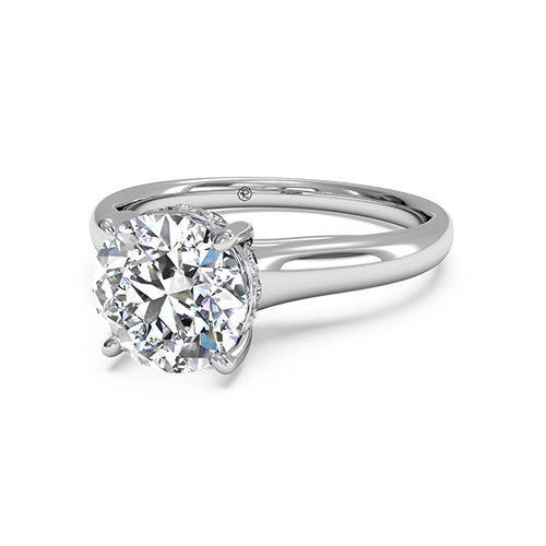 Ritani Solitaire Diamond Engagement Ring with Surprise Diamonds