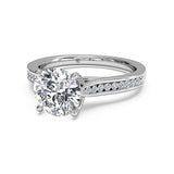 Ritani Channel-Set Diamond Engagement Ring with Surprise Diamonds