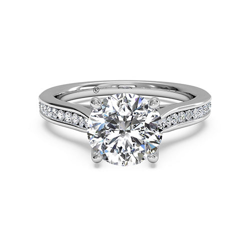 Ritani Channel-Set Diamond Engagement Ring with Surprise Diamonds