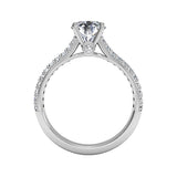 Ritani Double French-Set Diamond 'V' Engagement Ring with Surprise Diamonds