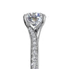 Ritani Modern Bypass Micropave Diamond Band Engagement Ring