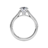 Ritani French-Set Diamond Band Engagement Ring with Surprise Diamonds