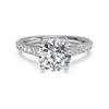 Ritani French-Set Diamond Band Engagement Ring with Surprise Diamonds