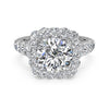 Ritani Masterwork Cushion Halo Diamond Band Engagement Ring