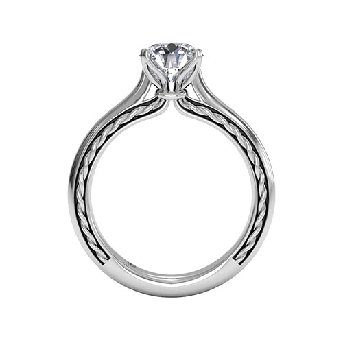 Ritani Solitaire Diamond Braided Engagement Ring