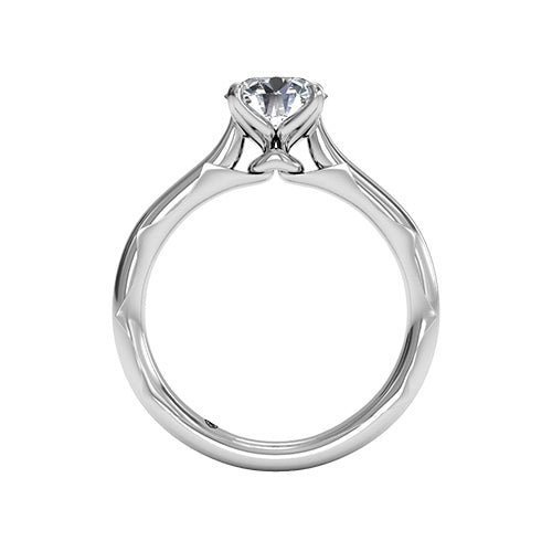 Ritani Solitaire Diamond Modern French-Set Band Engagement Ring