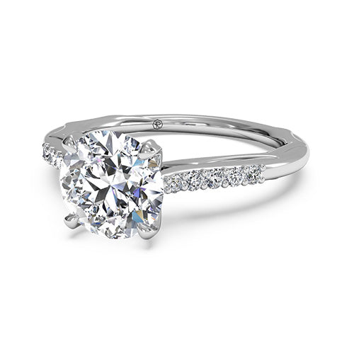 Ritani Solitaire Diamond Modern French-Set Band Engagement Ring