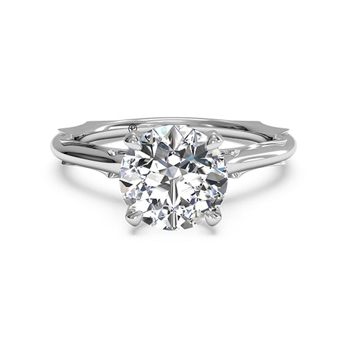 Ritani Solitaire Diamond Modern French-Set Band Engagement Ring