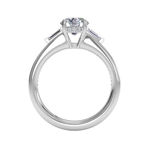 Ritani Tapered Baguette Diamond Band Engagement Ring