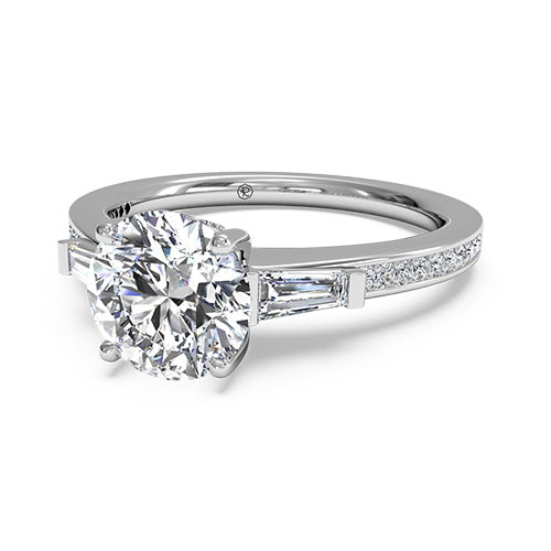 Ritani Tapered Baguette Diamond Band Engagement Ring