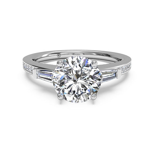 Ritani Tapered Baguette Diamond Band Engagement Ring