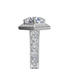 Ritani Vintage Hexagonal Halo Vaulted Diamond Band Engagement Ring