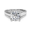 Ritani Solitaire Diamond Engagement Ring with Pave Tulip Detail