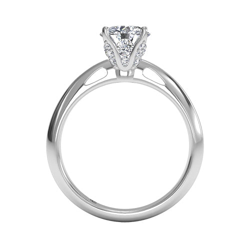 Ritani Solitaire Diamond Embellished Prong Engagement Ring