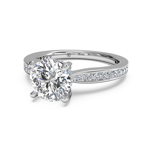 Ritani Tapered Channel-Set Diamond Band Engagement Ring