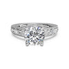 Ritani Grecian Leaf Diamond Band Engagement Ring with Surprise Diamonds