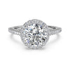 Ritani French-Set Halo Diamond Band Engagement Ring