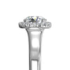 Ritani Cushion French-Set Halo Diamond Engagement Ring