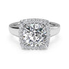 Ritani Cushion French-Set Halo Diamond Engagement Ring