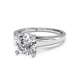 Ritani Solitaire Diamond Cathedral Engagement Ring with Surprise Diamonds