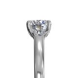 Ritani Solitaire Diamond Cathedral Engagement Ring with Surprise Diamonds