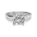 Ritani Solitaire Diamond Cathedral Engagement Ring with Surprise Diamonds