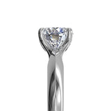 Ritani Solitaire Diamond Knife-Edge Engagement Ring with Surprise Diamonds