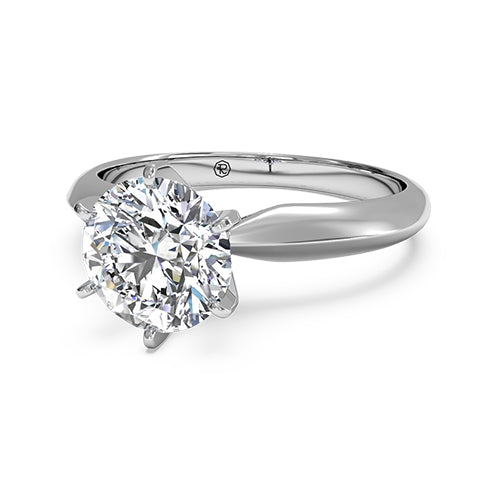 Ritani Solitaire Diamond Six-Prong Knife-Edge Engagement Ring