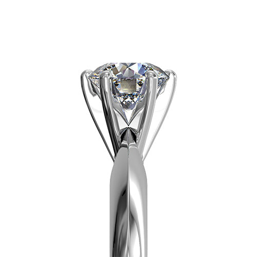 Ritani Solitaire Diamond Six-Prong Knife-Edge Engagement Ring